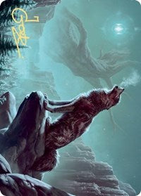 Sarulf's Packmate Art Card (Gold-Stamped Signature) [Kaldheim: Art Series] | Game Haven TX