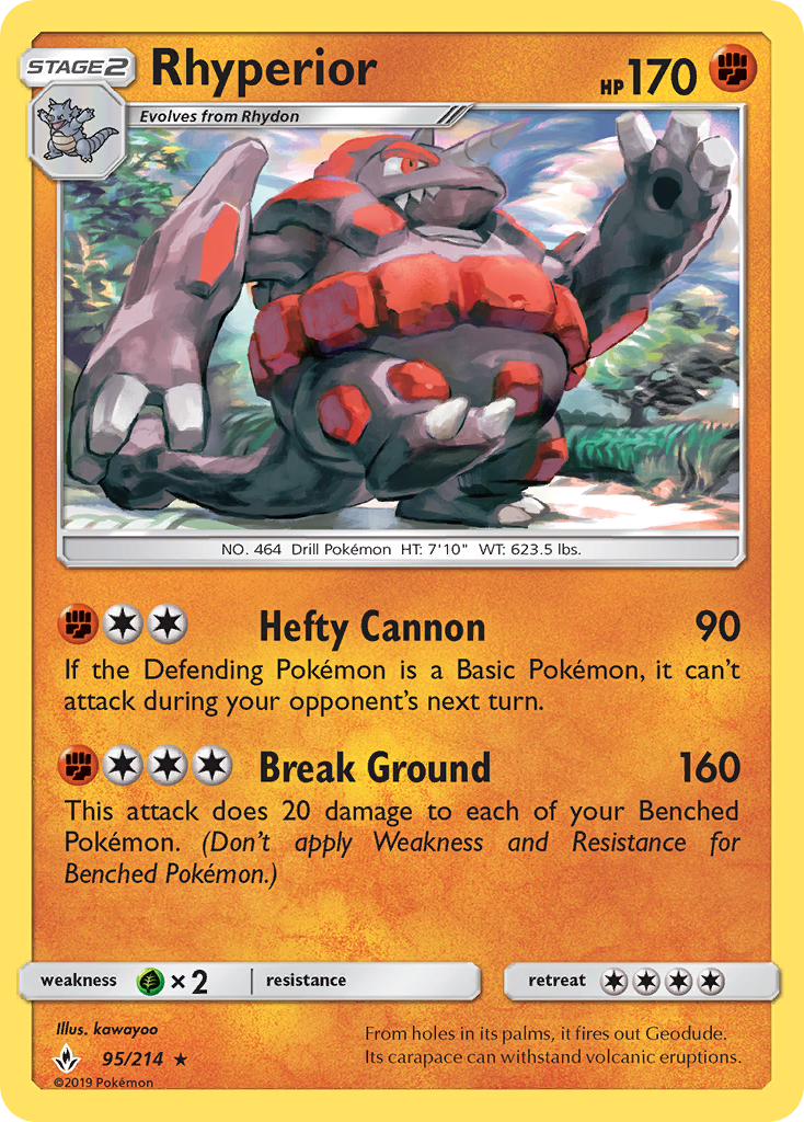 Rhyperior (95/214) [Sun & Moon: Unbroken Bonds] | Game Haven TX