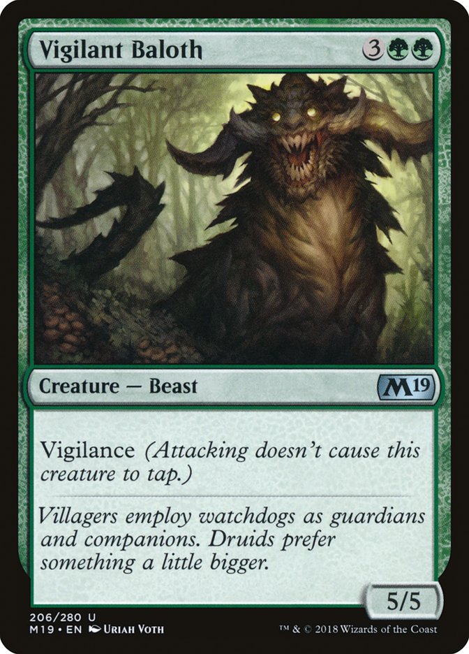 Vigilant Baloth [Core Set 2019] | Game Haven TX