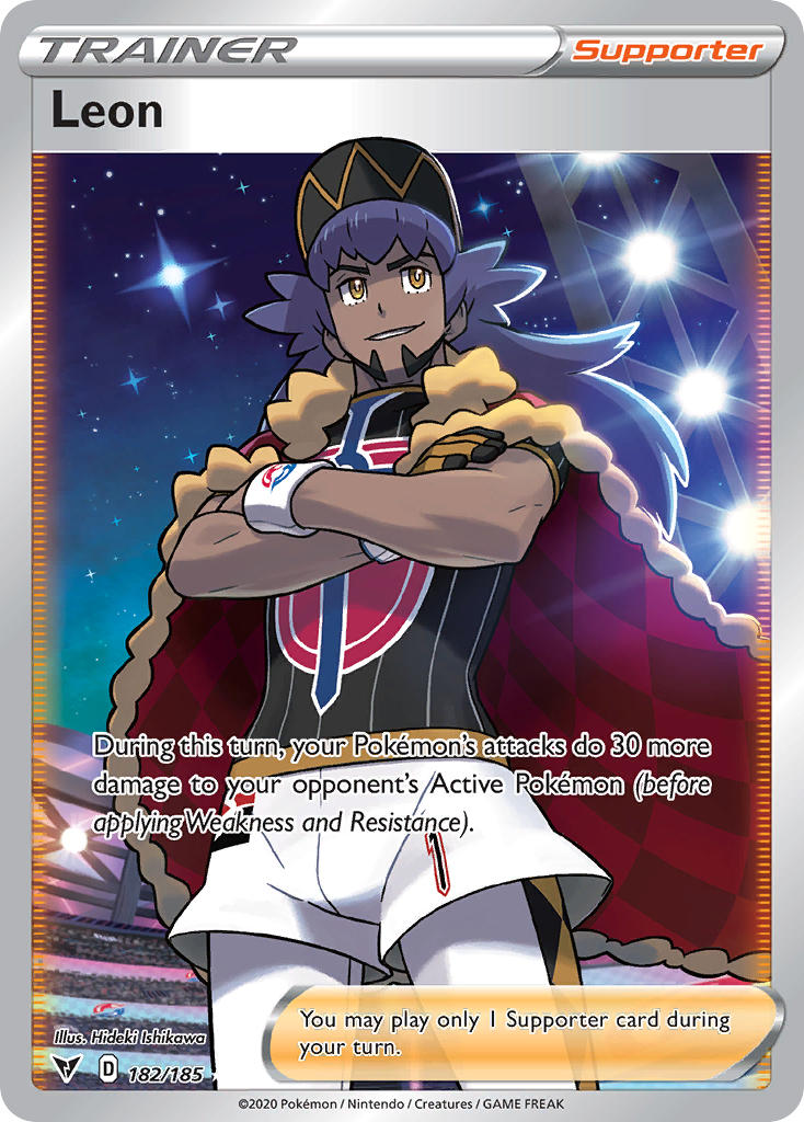 Leon (182/185) [Sword & Shield: Vivid Voltage] | Game Haven TX