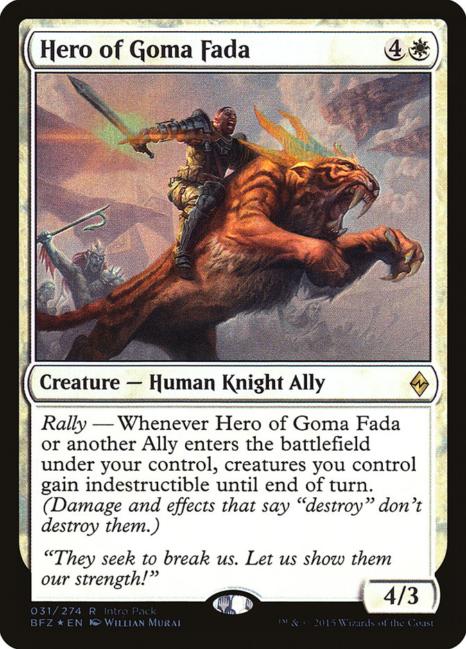 Hero of Goma Fada [Battle for Zendikar Promos] | Game Haven TX