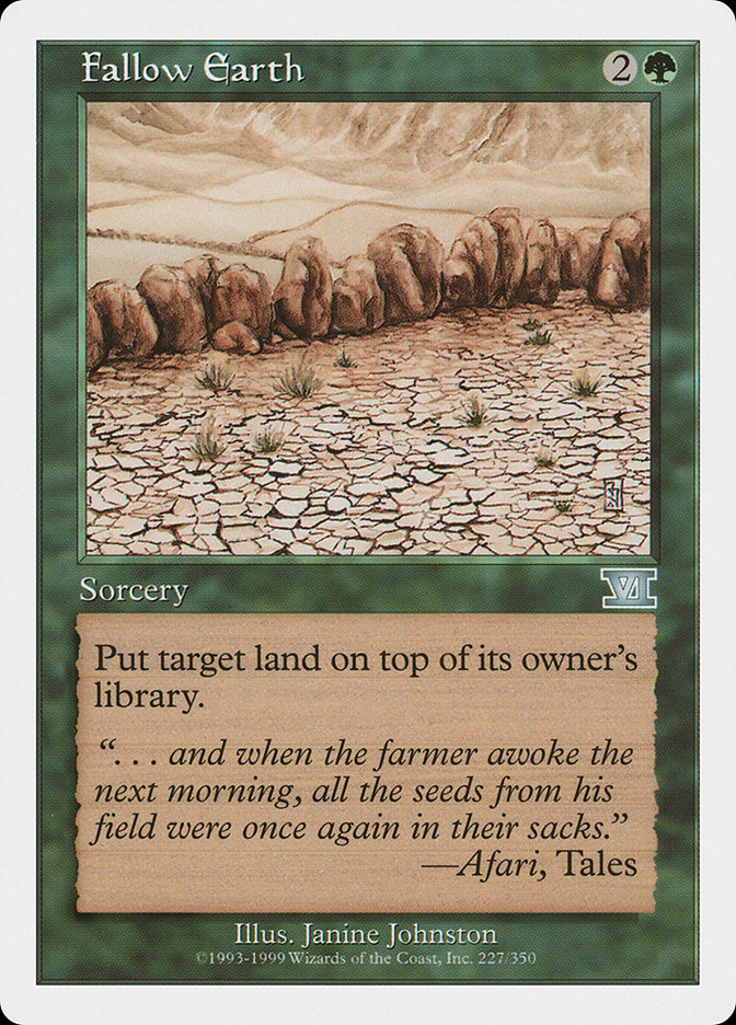 Fallow Earth [Classic Sixth Edition] | Game Haven TX