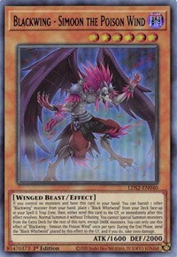 Blackwing - Simoon the Poison Wind (Blue) [LDS2-EN040] Ultra Rare | Game Haven TX