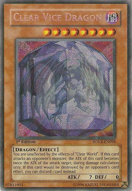 Clear Vice Dragon [SOVR-EN098] Secret Rare | Game Haven TX