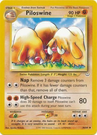 Piloswine (36/64) [Neo Revelation Unlimited] | Game Haven TX