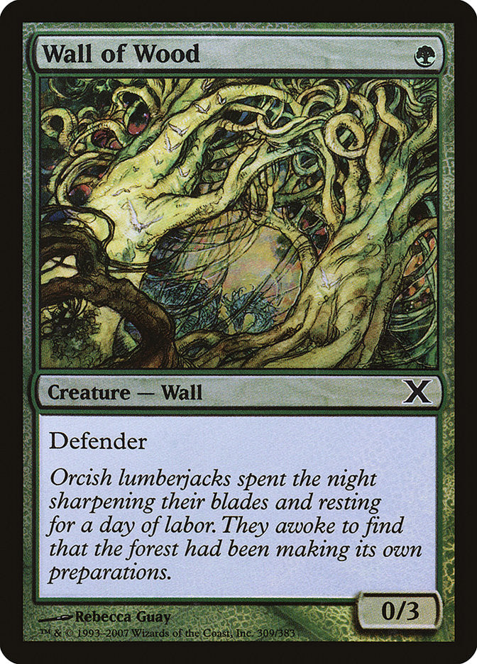 Wall of Wood (Premium Foil) [Tenth Edition] | Game Haven TX