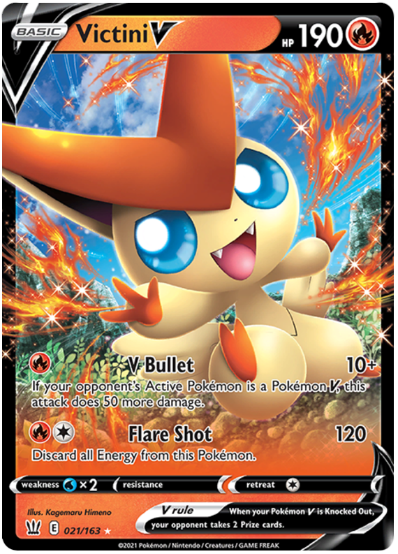 Victini V (021/163) [Sword & Shield: Battle Styles] | Game Haven TX