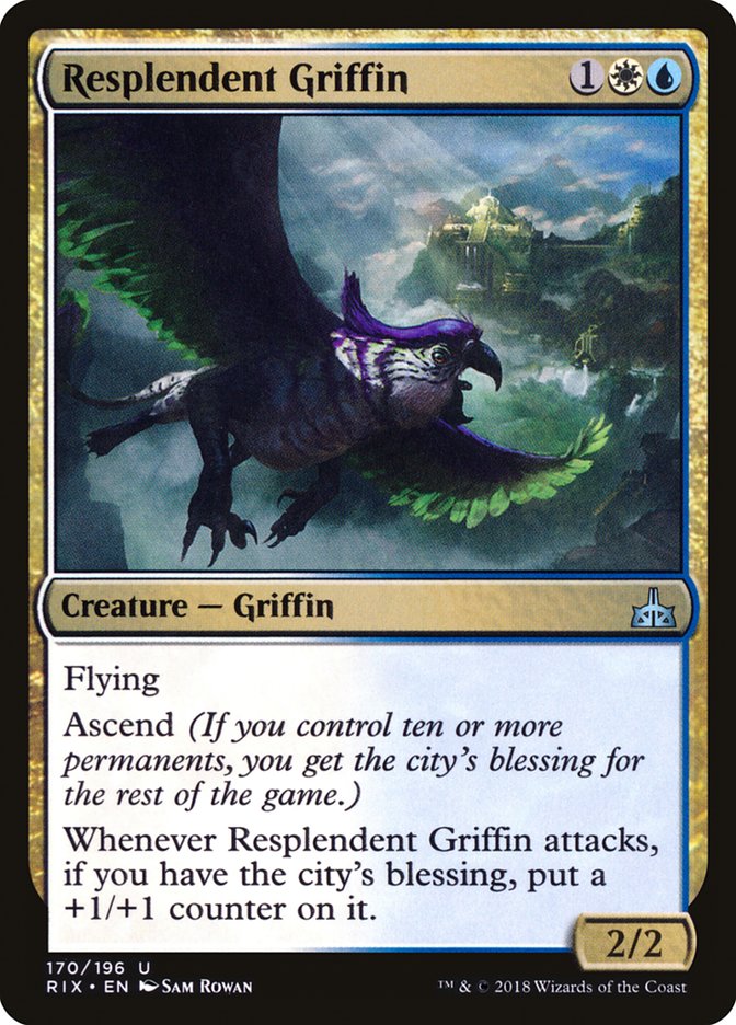 Resplendent Griffin [Rivals of Ixalan] | Game Haven TX