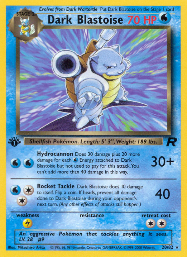 Dark Blastoise (20/82) [Team Rocket 1st Edition] | Game Haven TX