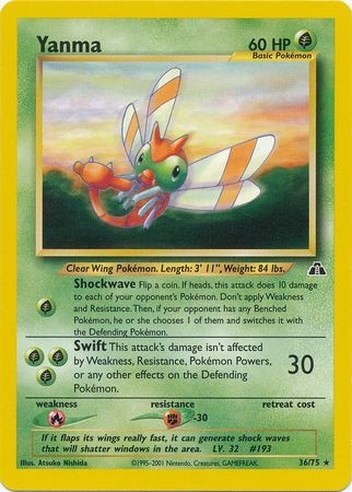 Yanma (36/75) [Neo Discovery Unlimited] | Game Haven TX