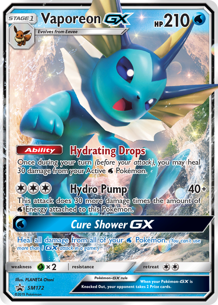Vaporeon GX (SM172) [Sun & Moon: Black Star Promos] | Game Haven TX