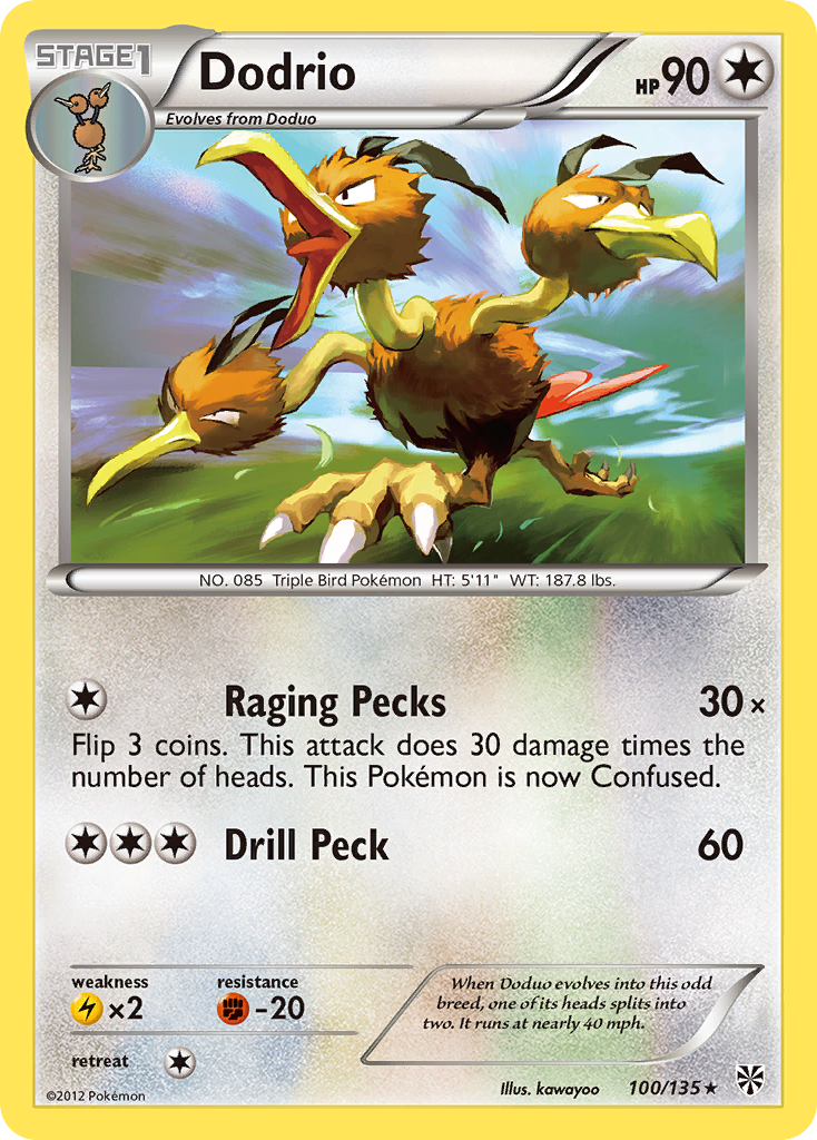 Dodrio (100/135) [Black & White: Plasma Storm] | Game Haven TX