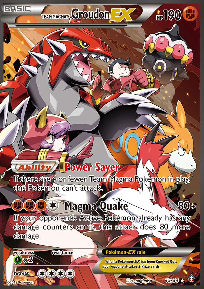 Team Magma's Groudon ex (15/34) [XY: Double Crisis] | Game Haven TX