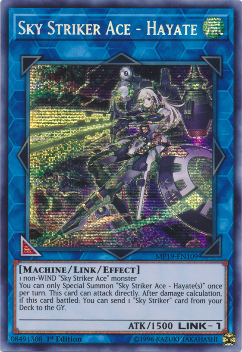 Sky Striker Ace - Hayate [MP19-EN109] Prismatic Secret Rare | Game Haven TX