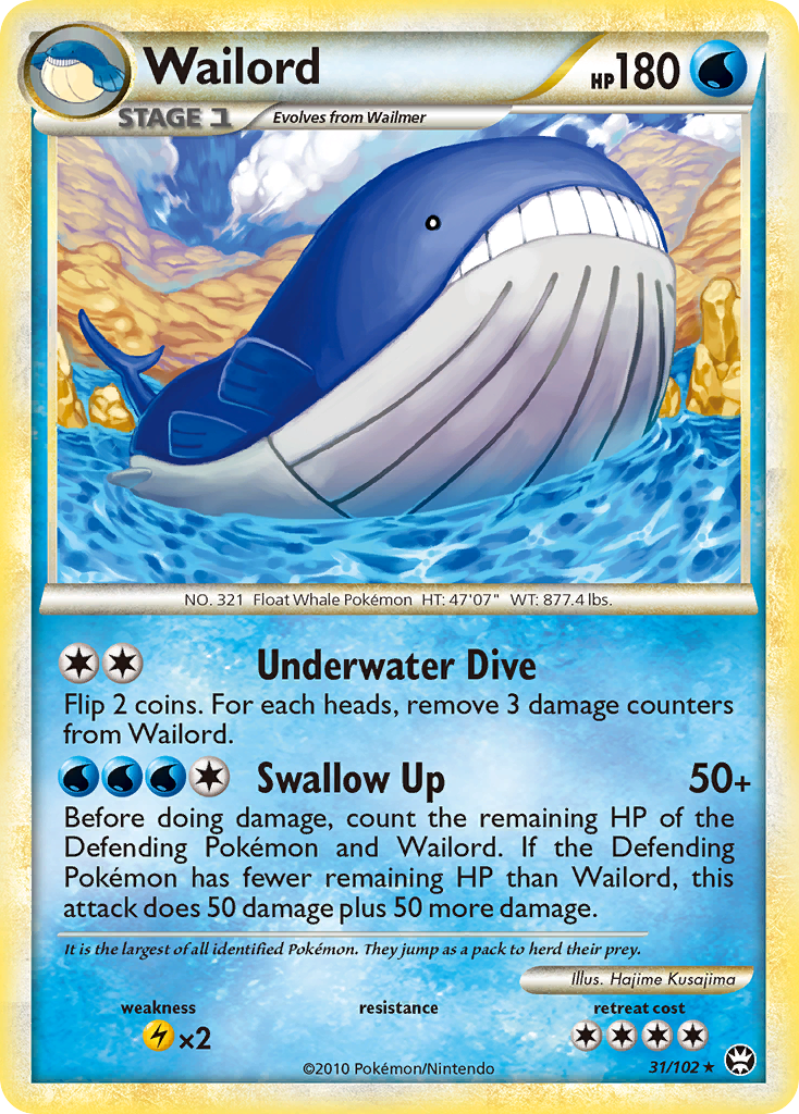 Wailord (31/102) [HeartGold & SoulSilver: Triumphant] | Game Haven TX