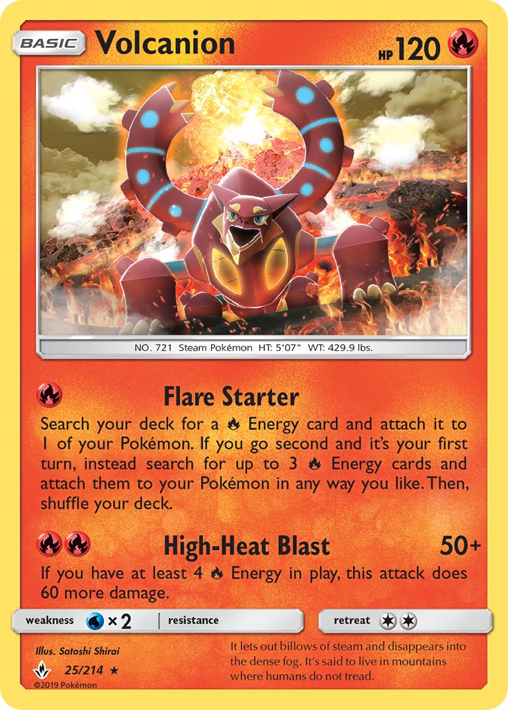 Volcanion (25/214) (Theme Deck Exclusive) [Sun & Moon: Unbroken Bonds] | Game Haven TX