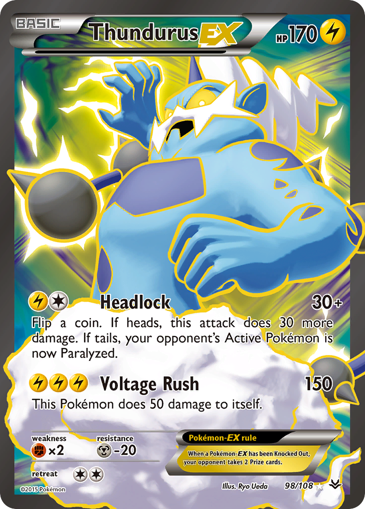 Thundurus EX (98/108) [XY: Roaring Skies] | Game Haven TX