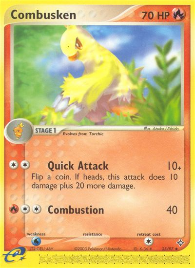 Combusken (25/97) [EX: Dragon] | Game Haven TX