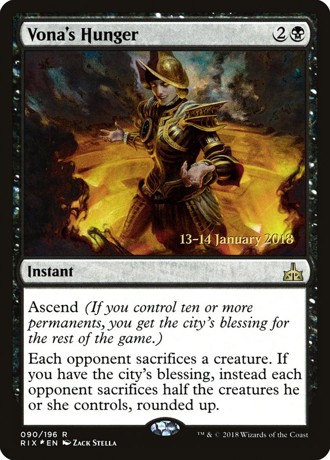 Vona's Hunger [Rivals of Ixalan Promos] | Game Haven TX
