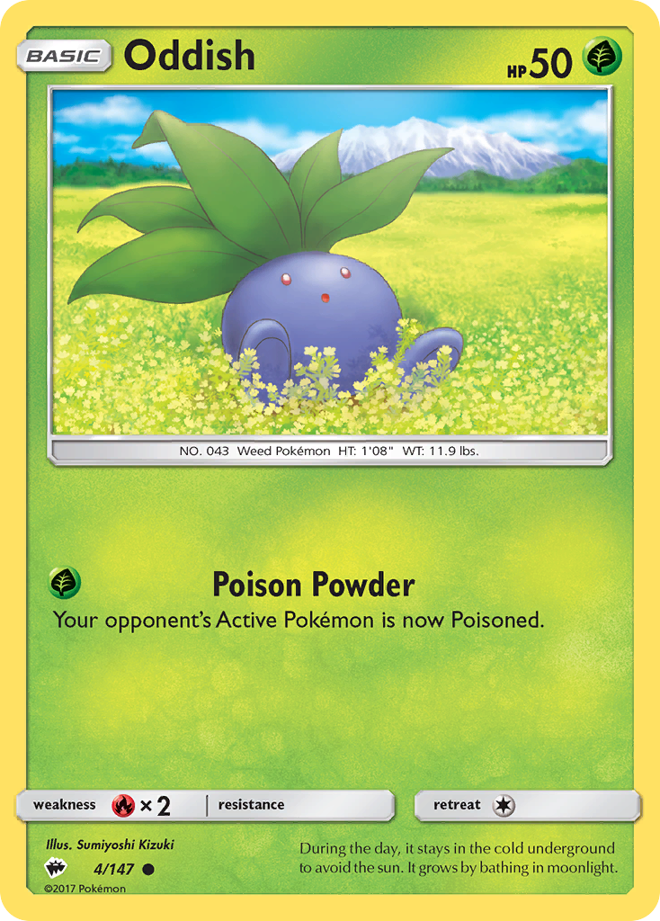 Oddish (4/147) [Sun & Moon: Burning Shadows] | Game Haven TX