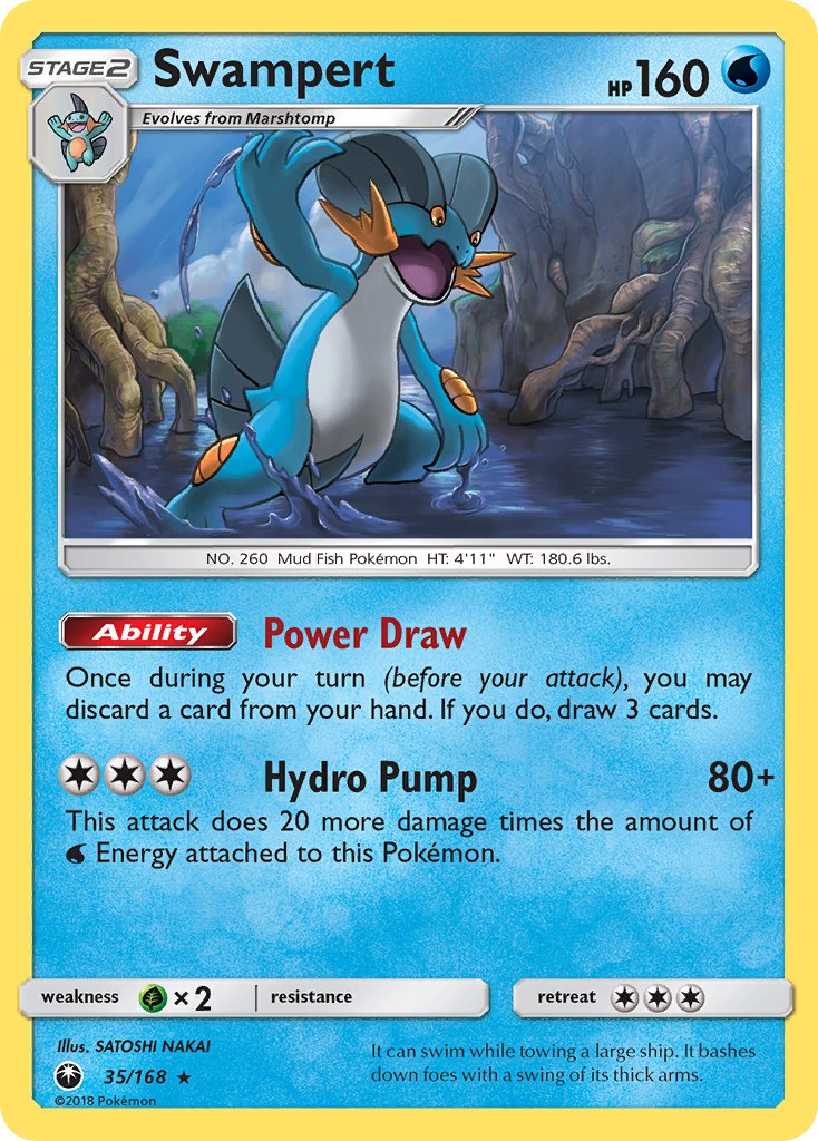 Swampert (35/168) (Theme Deck Exclusive) [Sun & Moon: Celestial Storm] | Game Haven TX