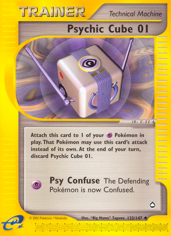 Psychic Cube 01 (132/147) [Aquapolis] | Game Haven TX
