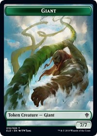 Giant // Food (15) Double-sided Token [Throne of Eldraine Tokens] | Game Haven TX