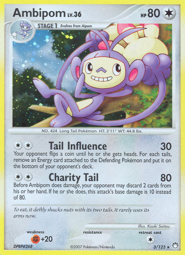 Ambipom (3/123) [Diamond & Pearl: Mysterious Treasures] | Game Haven TX