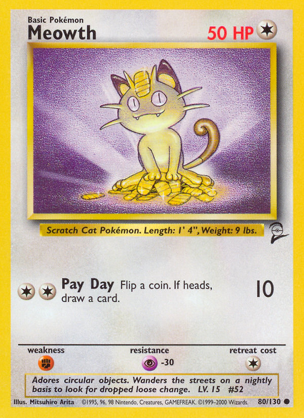 Meowth (80/130) [Base Set 2] | Game Haven TX