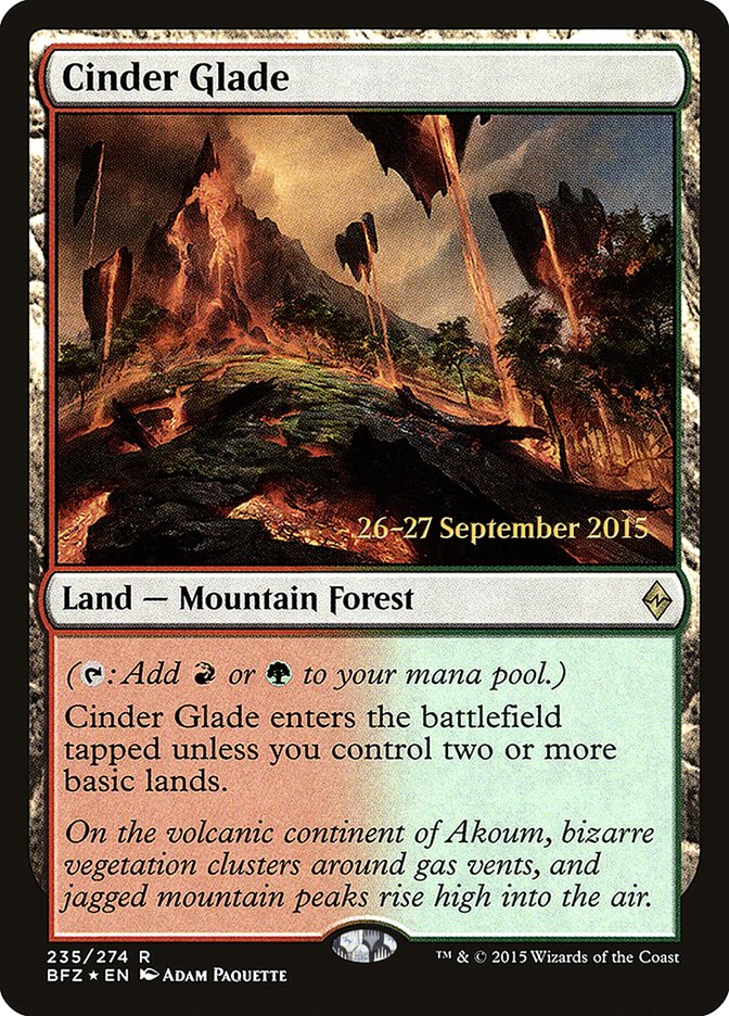 Cinder Glade [Battle for Zendikar Promos] | Game Haven TX