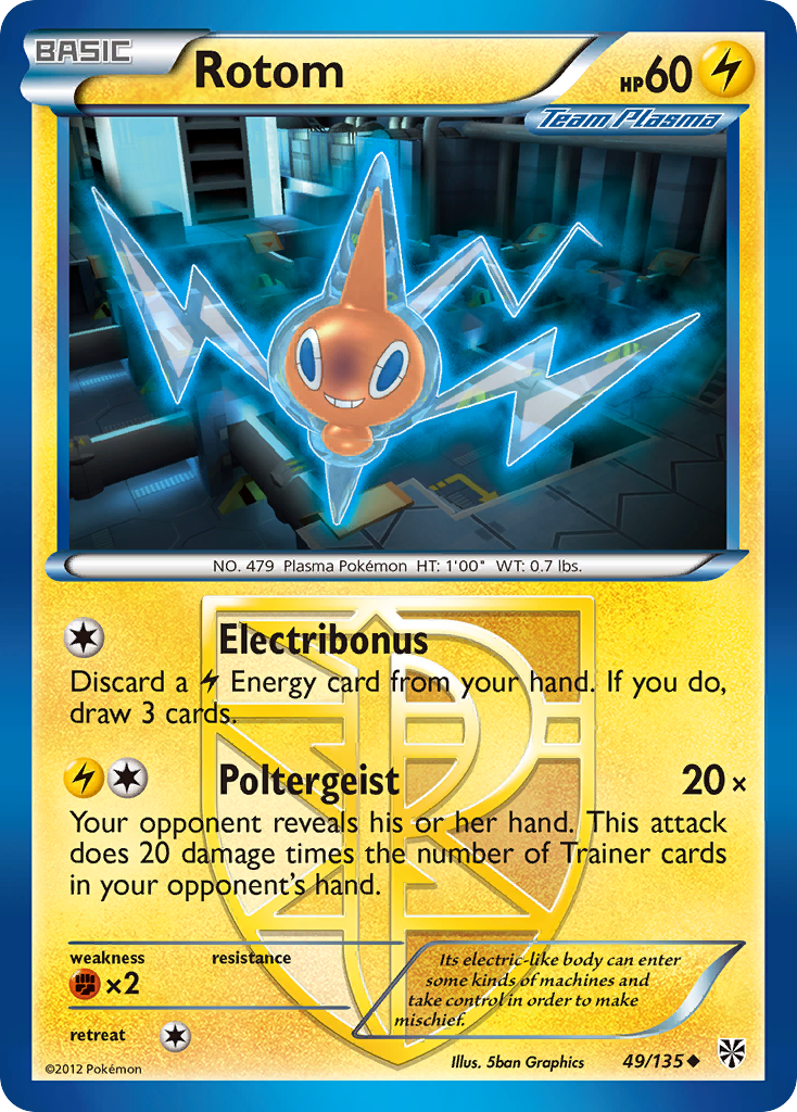 Rotom (49/135) [Black & White: Plasma Storm] | Game Haven TX
