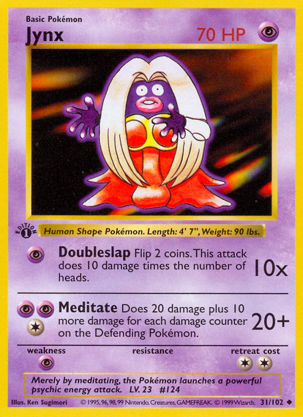 Jynx (31/102) (Shadowless) [Base Set 1st Edition] | Game Haven TX