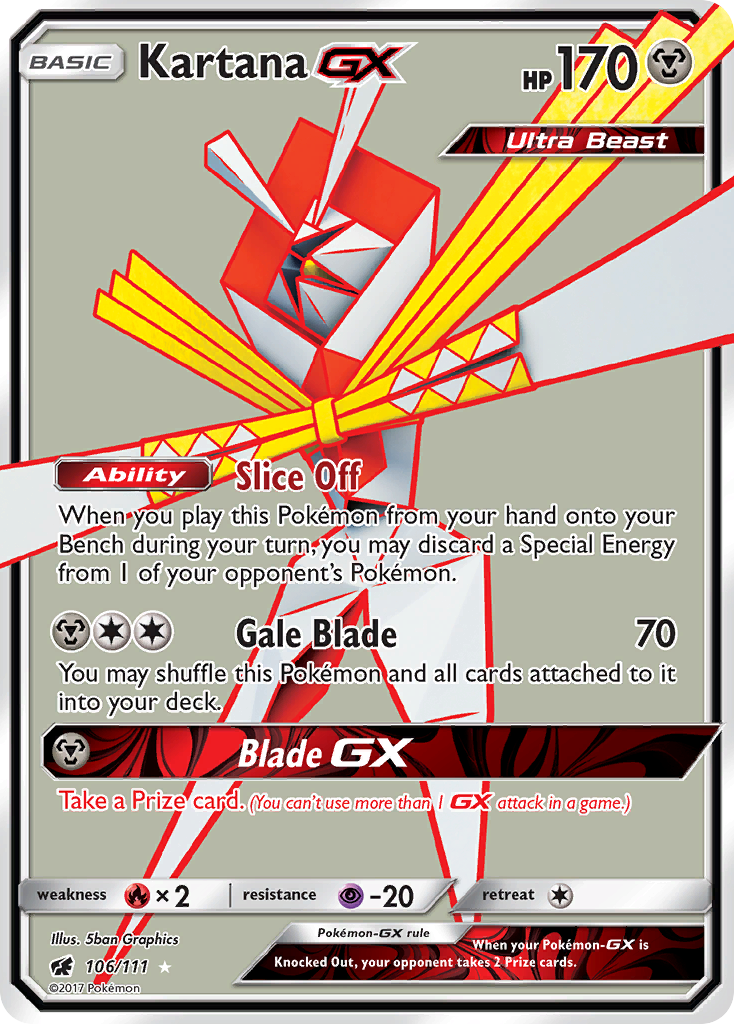 Kartana GX (106/111) [Sun & Moon: Crimson Invasion] | Game Haven TX