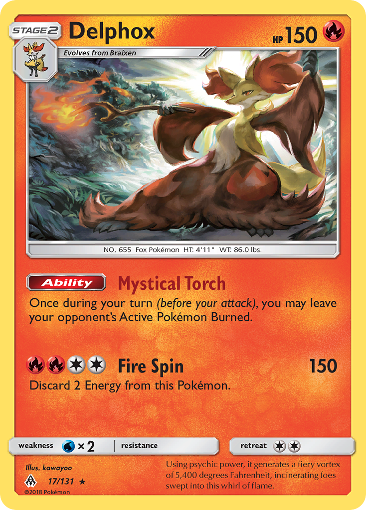 Delphox (17/131) [Sun & Moon: Forbidden Light] | Game Haven TX