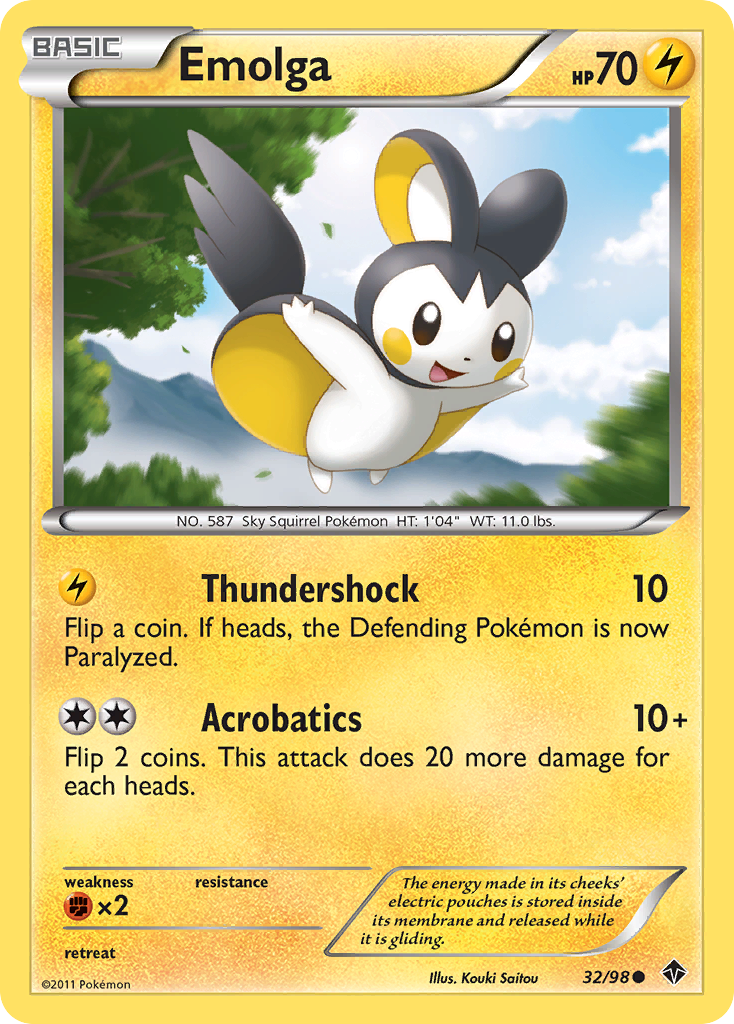 Emolga (32/98) [Black & White: Emerging Powers] | Game Haven TX