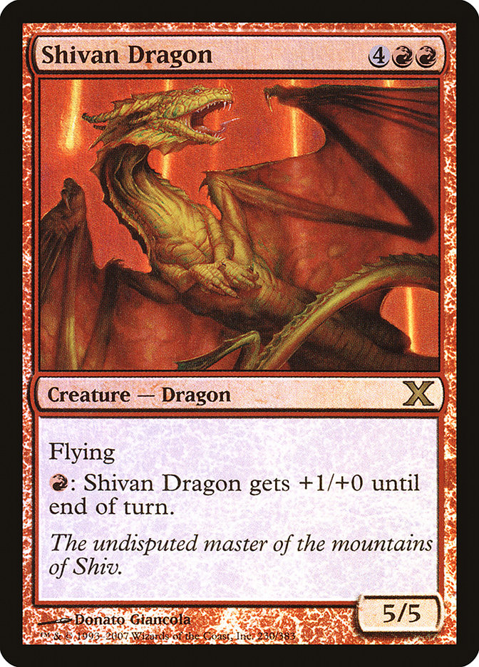 Shivan Dragon (Premium Foil) [Tenth Edition] | Game Haven TX