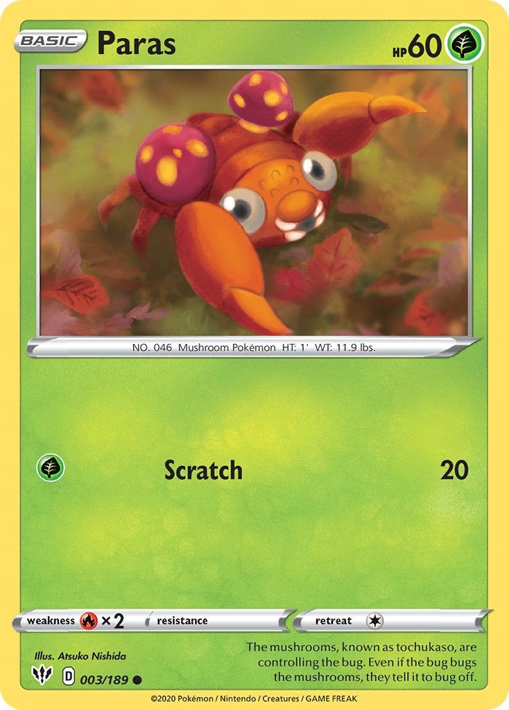 Paras (003/189) [Sword & Shield: Darkness Ablaze] | Game Haven TX