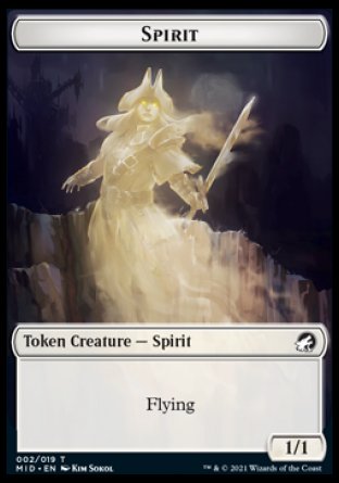 Spirit // Beast (008) Double-sided Token [Innistrad: Midnight Hunt Tokens] | Game Haven TX