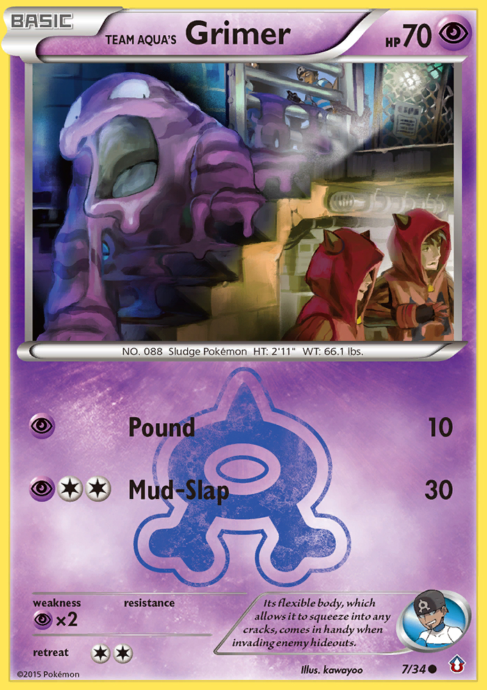 Team Aqua's Grimer (7/34) [XY: Double Crisis] | Game Haven TX