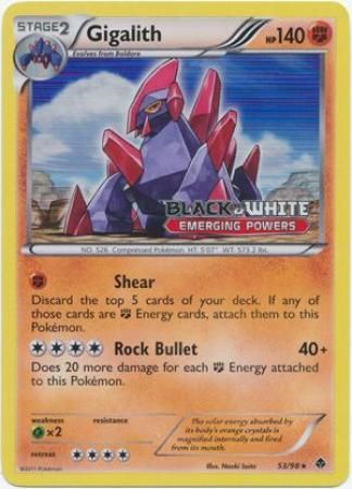 Gigalith (53/98) (Prerelease Promo) [Black & White: Black Star Promos] | Game Haven TX