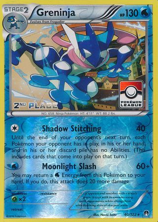 Greninja (40/122) (League Promo 2nd Place) [XY: BREAKpoint] | Game Haven TX