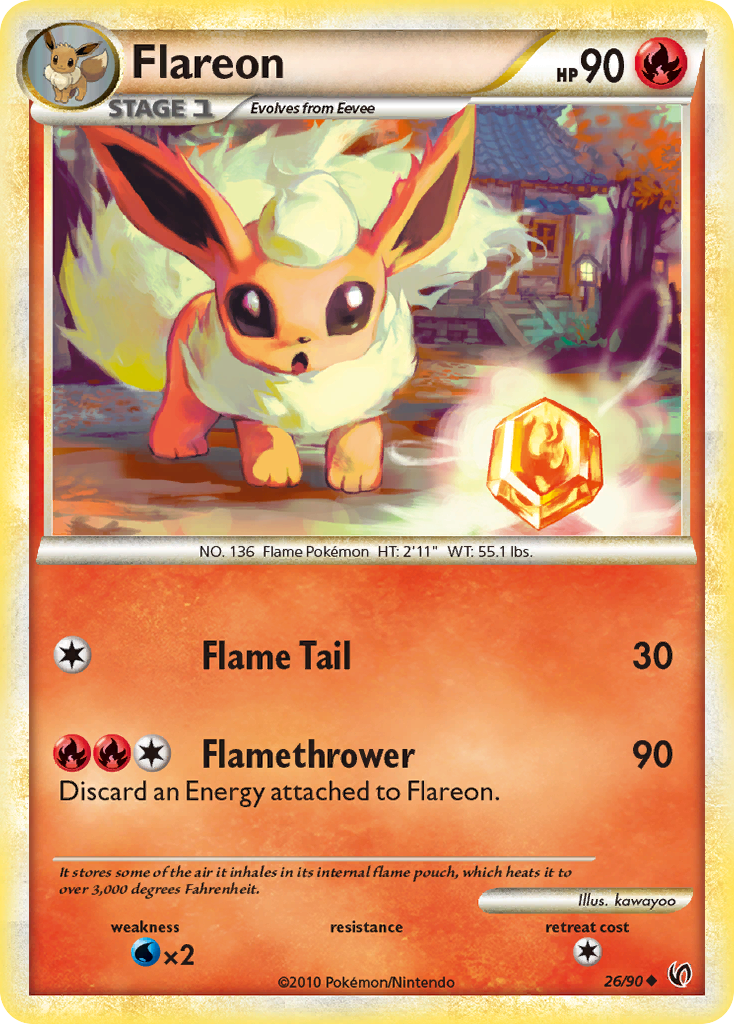 Flareon (26/90) [HeartGold & SoulSilver: Undaunted] | Game Haven TX