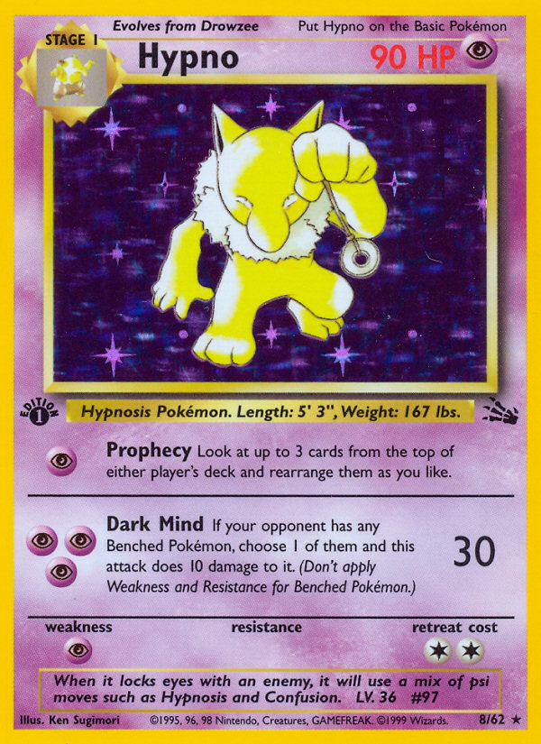 Hypno (8/62) [Fossil 1st Edition] | Game Haven TX