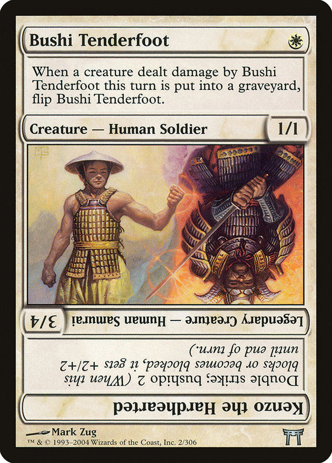 Bushi Tenderfoot // Kenzo the Hardhearted [Champions of Kamigawa] | Game Haven TX