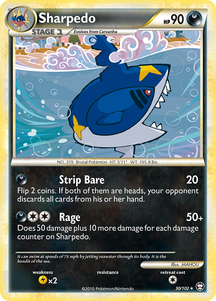 Sharpedo (30/102) [HeartGold & SoulSilver: Triumphant] | Game Haven TX