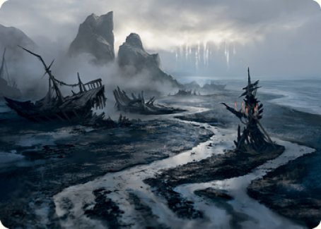 Shipwreck Marsh Art Card [Innistrad: Midnight Hunt Art Series] | Game Haven TX