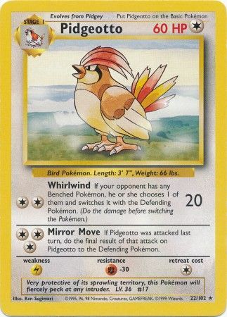 Pidgeotto (22/102) [Base Set Unlimited] | Game Haven TX