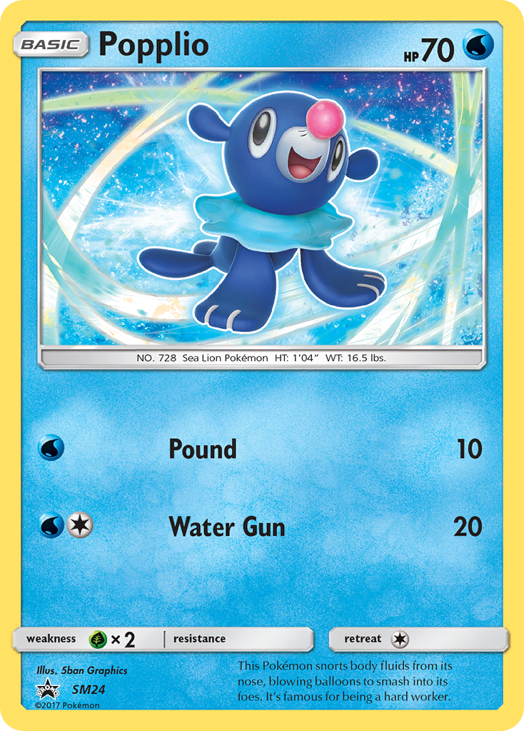 Popplio (SM24) [Sun & Moon: Black Star Promos] | Game Haven TX