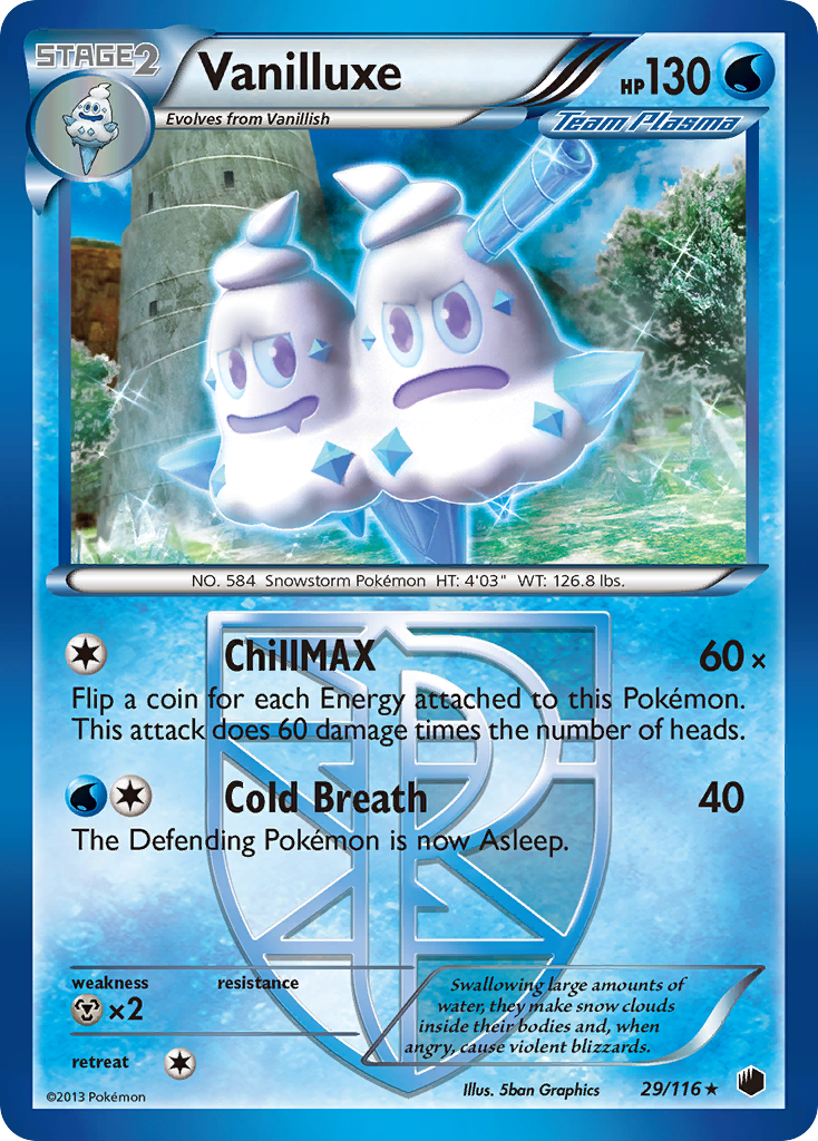 Vanilluxe (29/116) [Black & White: Plasma Freeze] | Game Haven TX