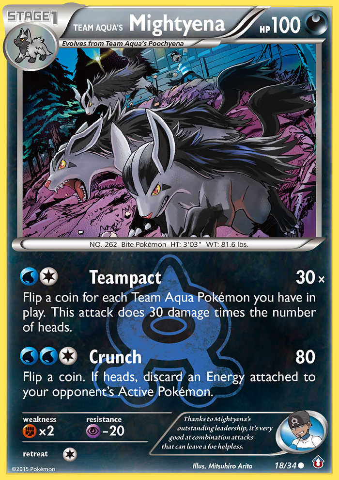 Team Aqua's Mightyena (18/34) [XY: Double Crisis] | Game Haven TX